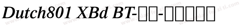 Dutch801 XBd BT-常规字体转换